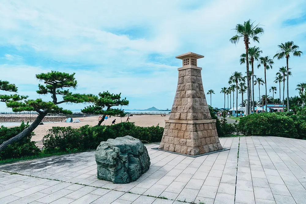 五色姫海浜公園にあるモニュメント
