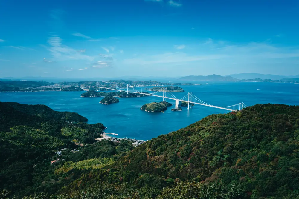 昼間の鮮やかな色合いの風景